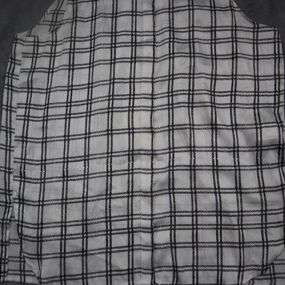 Forever 21 Shirt Womens S White Black Plaid Button Up Sleeveless Collared Top - Picture 12 of 15